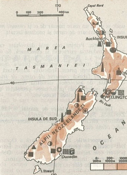 Oceania Oceania - harta fizică și economică