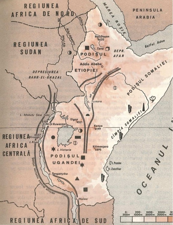 Africa de Est (Africa Răsăriteană) Africa de Est – harta fizică și economică