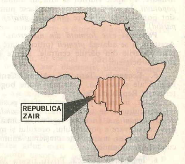 Republica Democrată Congo - harta fizică și economică