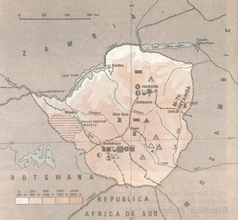 Zimbabwe - harta fizică și economică