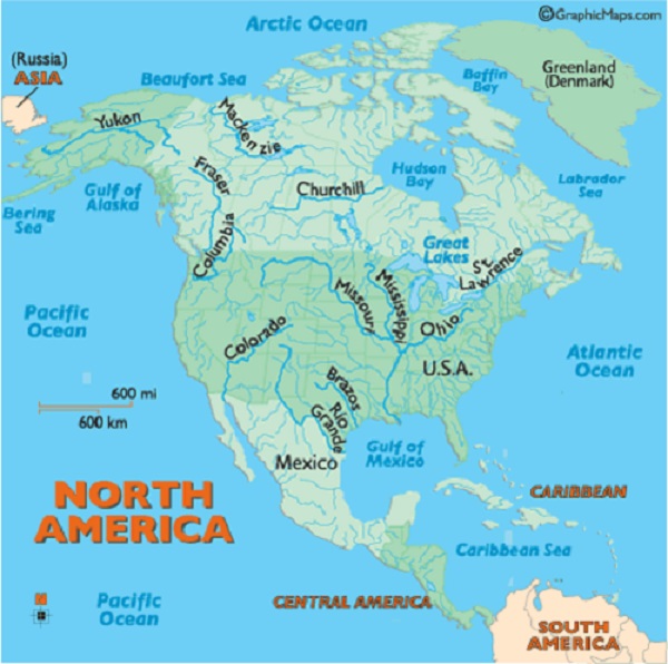 Principalele fluvii și lacuri din America de Nord fluvii și lacuri din America de Nord